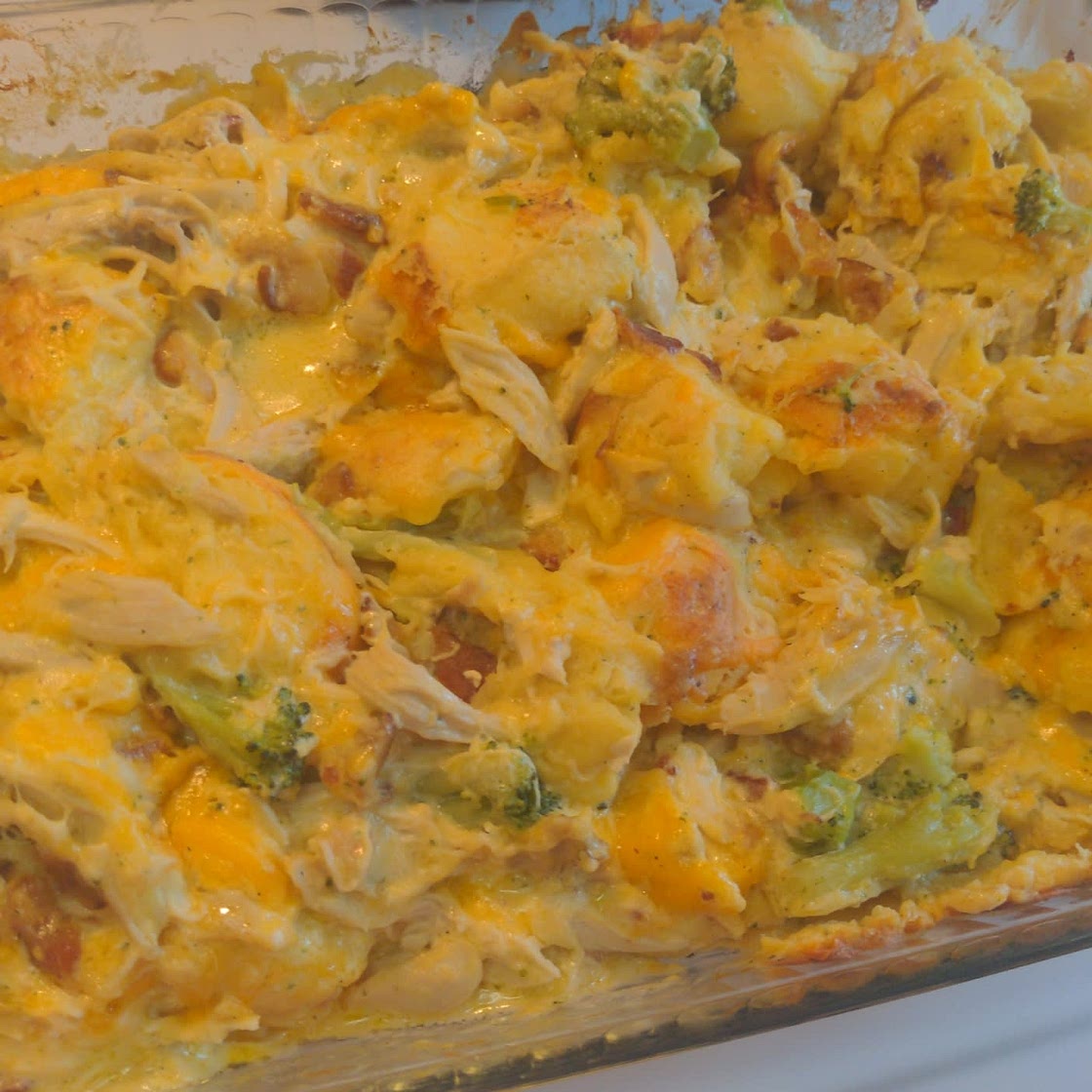 Chicken Bacon Ranch Casserole with Biscuits