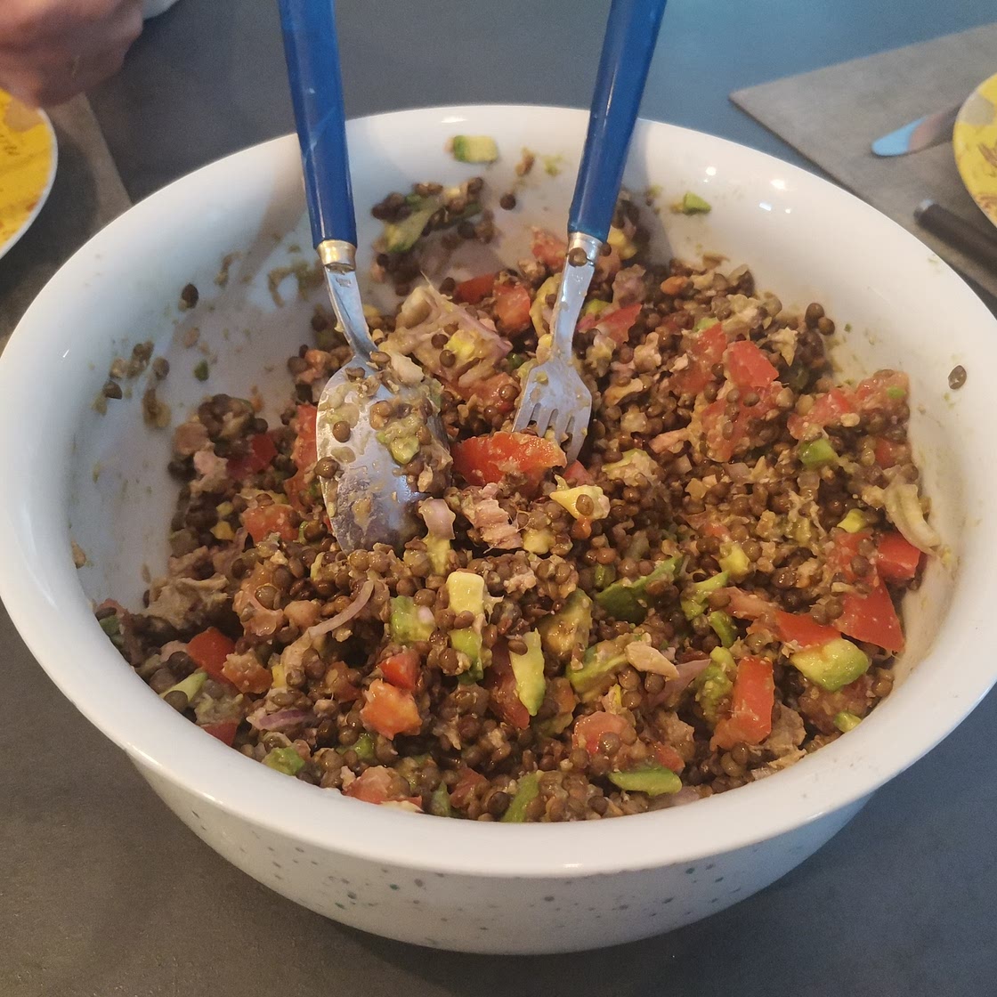 Salade lentille froide