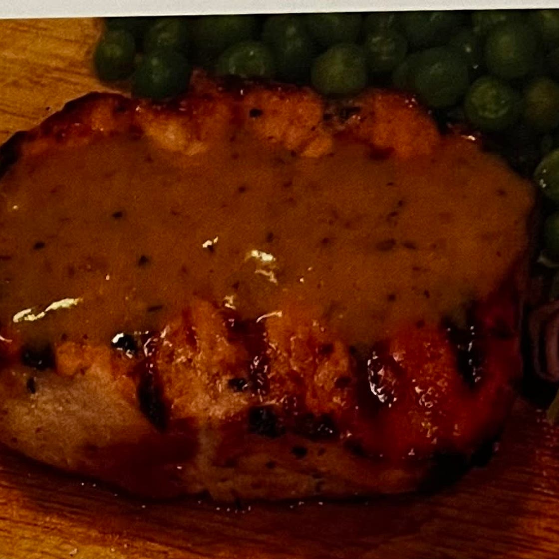 Pork chops with orange sauce 