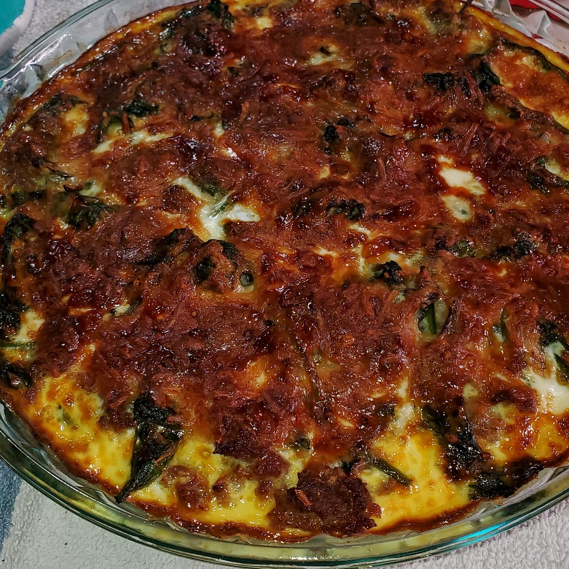 Crustless Sausage and Spinach Quiche