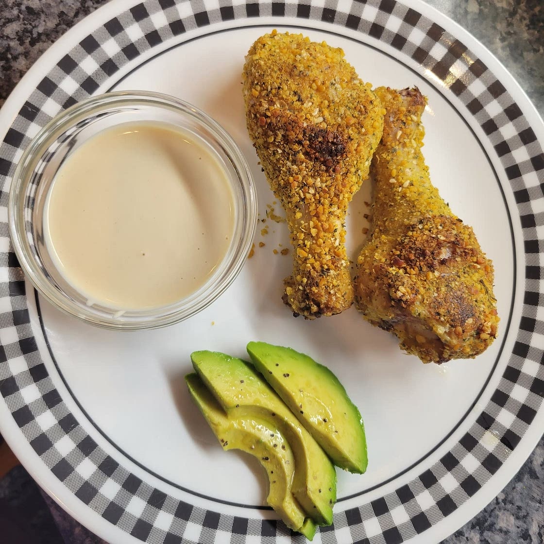Falafel-Crusted Chicken with Tahini Sauce