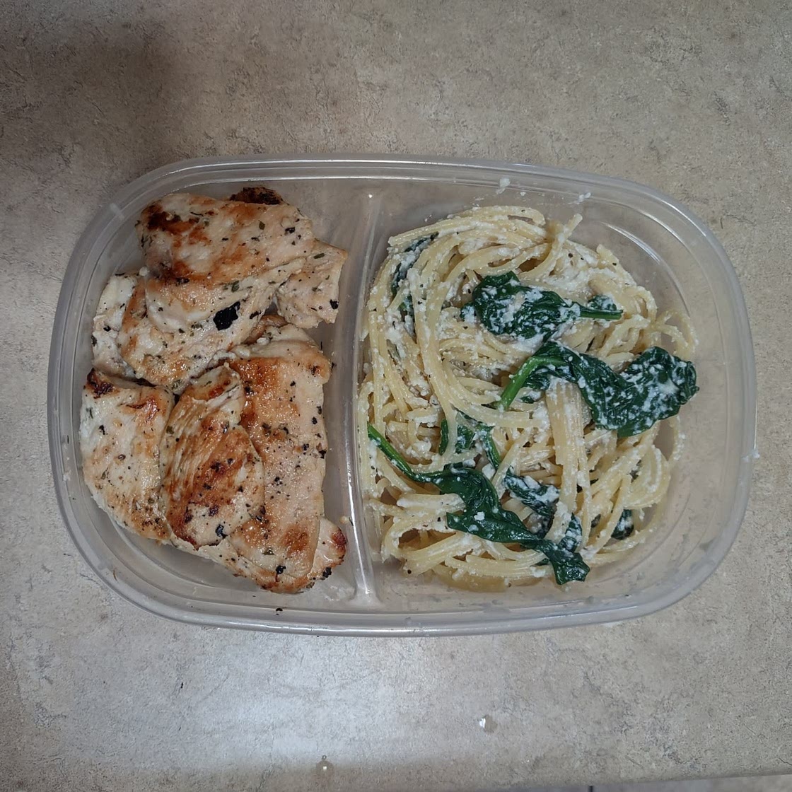 Lemon ricotta pasta & spinach