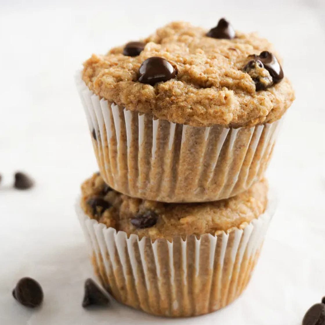 Pear Sauce Chocolate Chip Muffins