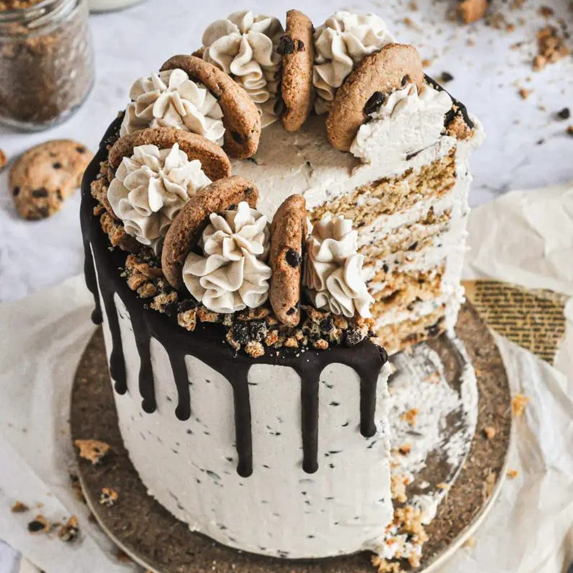 Chocolate Chip Cookie Cake (Dairy-Free)