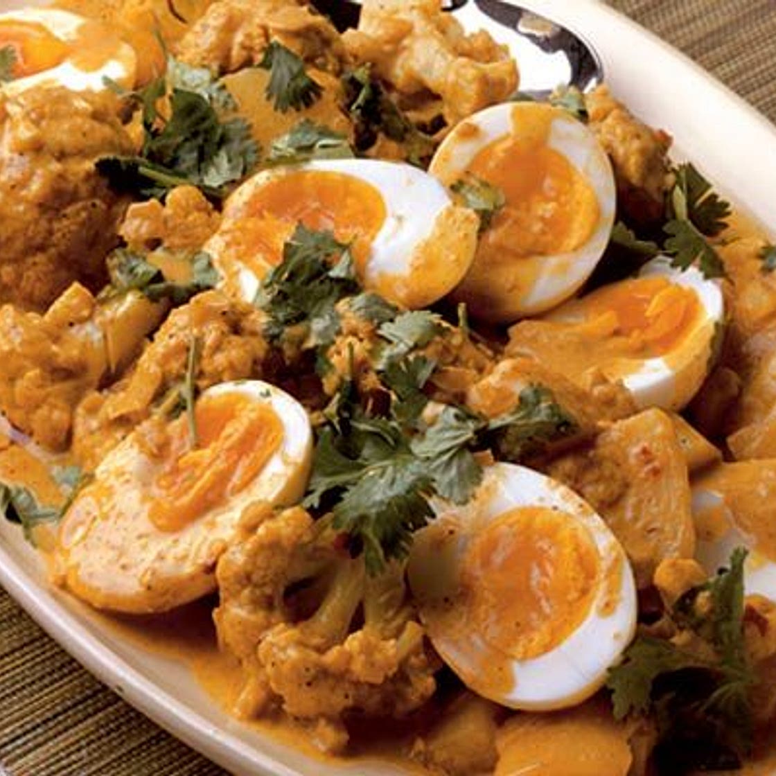 Cauliflower, egg & potato curry