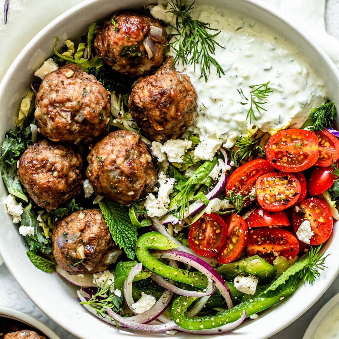 Greek Meatballs with Tzatziki Sauce