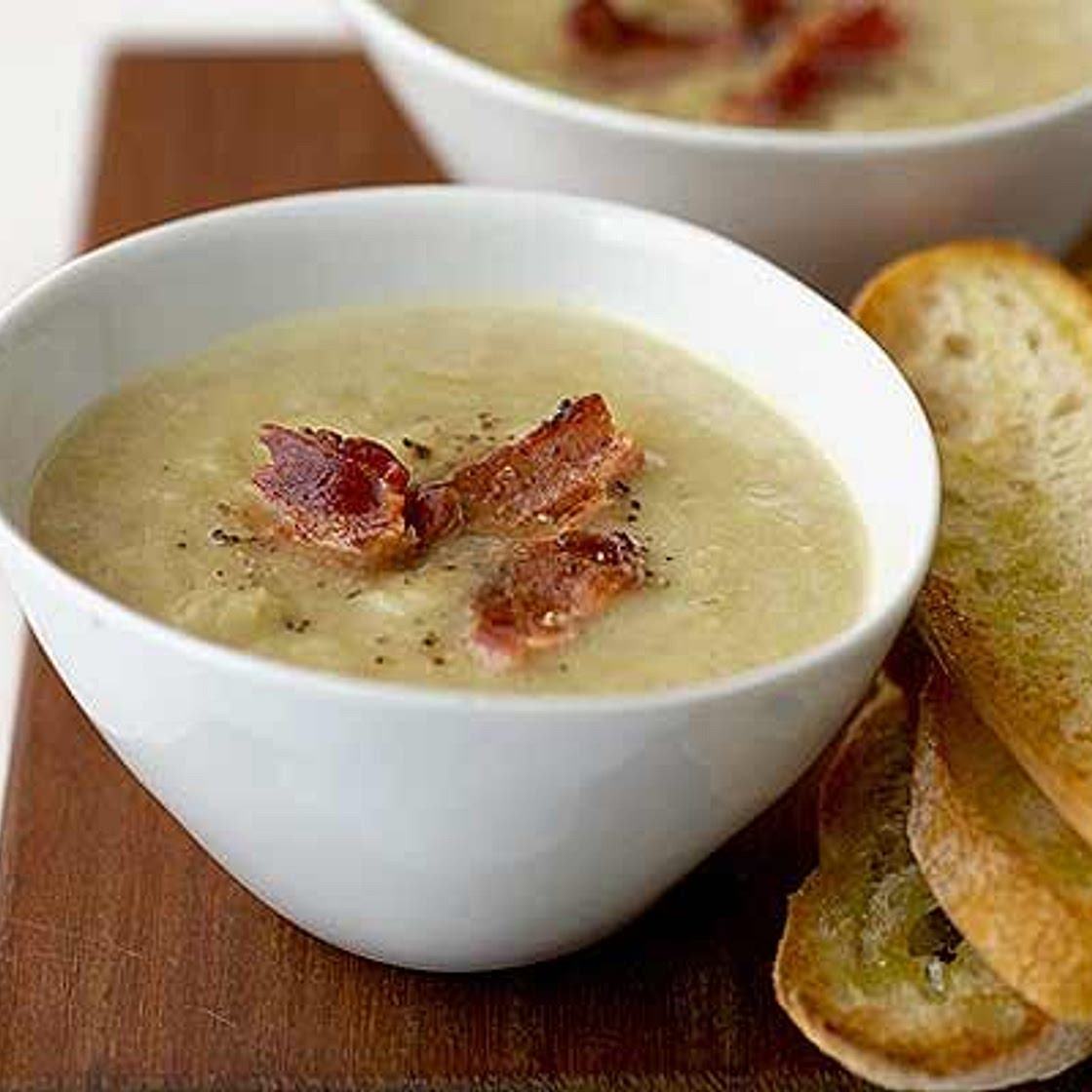 Leek, bacon & potato soup