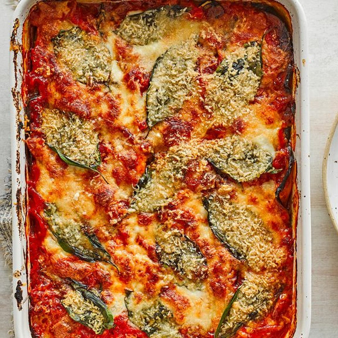 Healthy aubergine parmigiana