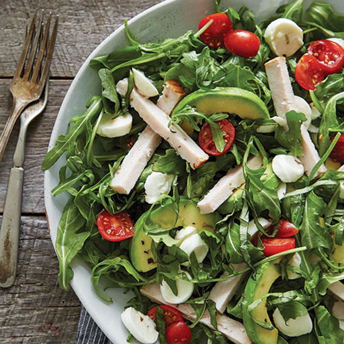Chicken Avocado Caprese Salad