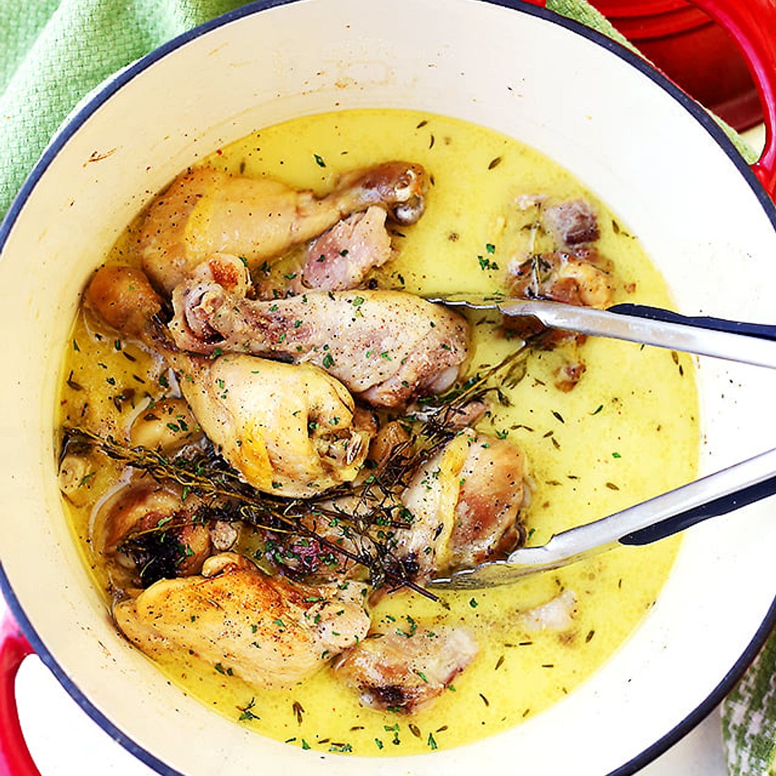Coconut Milk and Thyme Braised Chicken