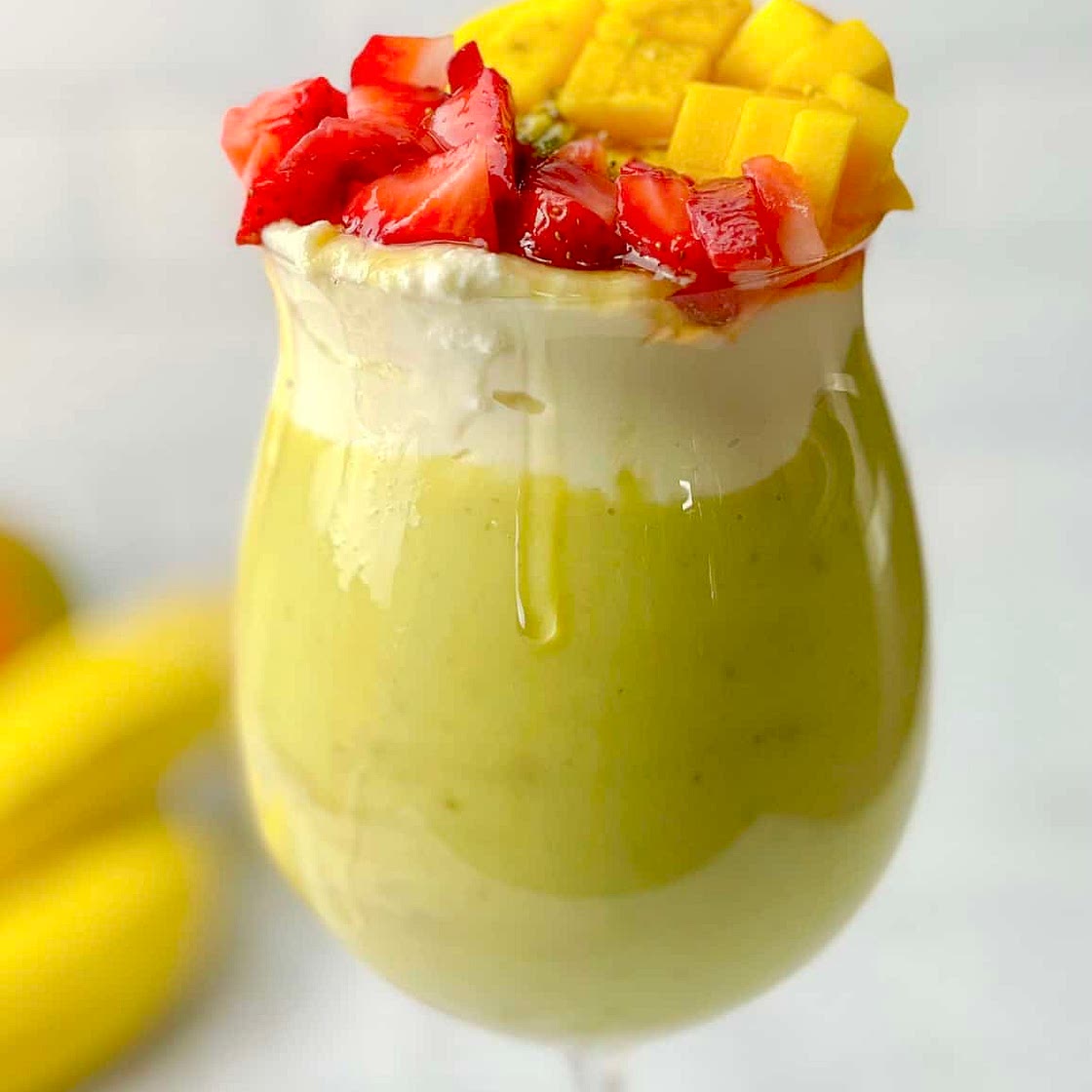 Avocado Smoothie with Whipped Ricotta Cheese