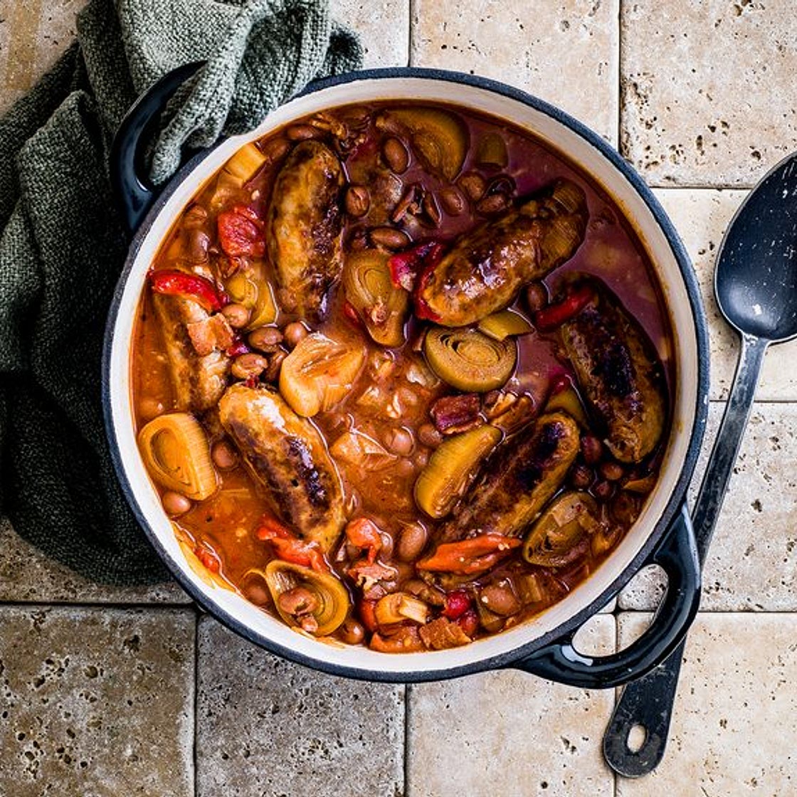 Slow-cooker sausage casserole
