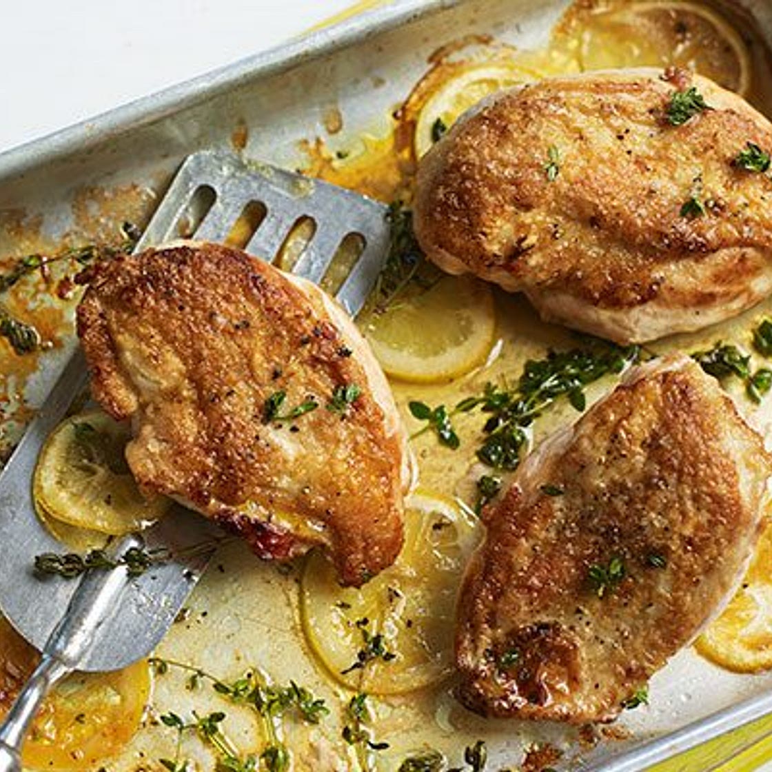 Baked chicken with lemon