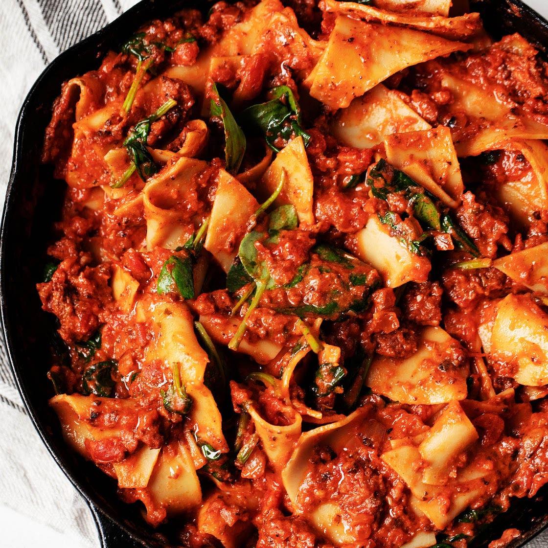 Creamy Vegan Skillet Lasagna