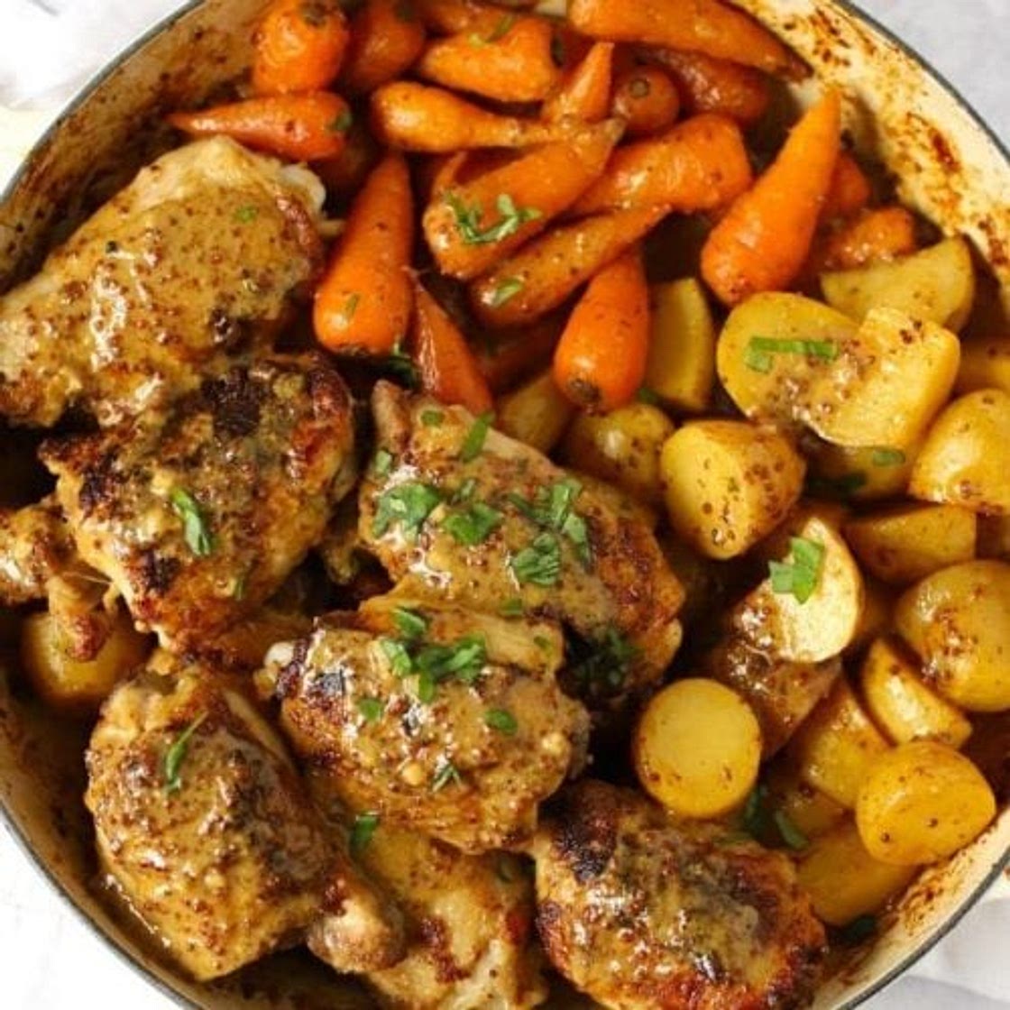 Honey Mustard Chicken {One Pan Meal}