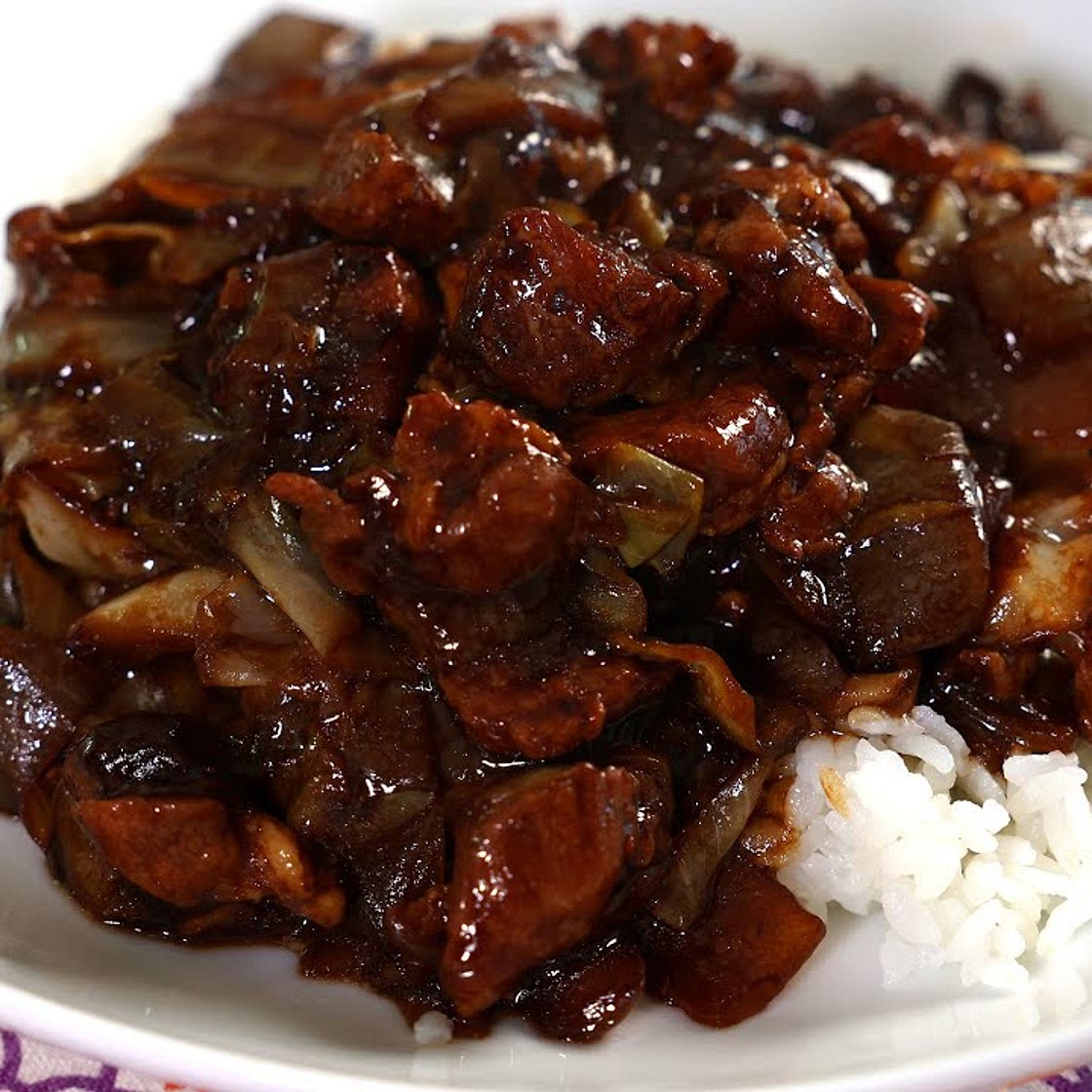 Jjajangbap (Blackbean sauce over rice: 짜장밥)