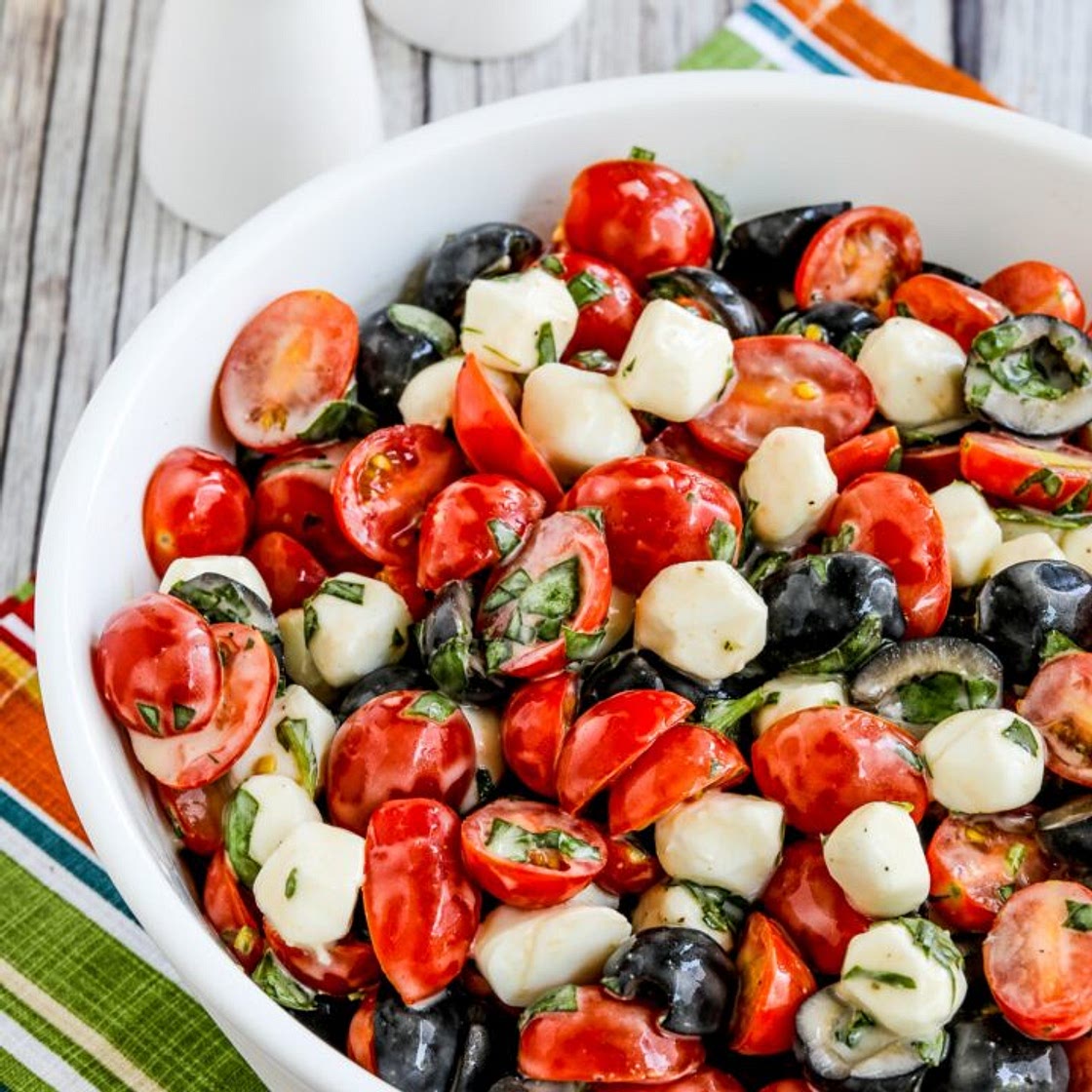 Tomato, Olive, and Fresh Mozzarella Salad