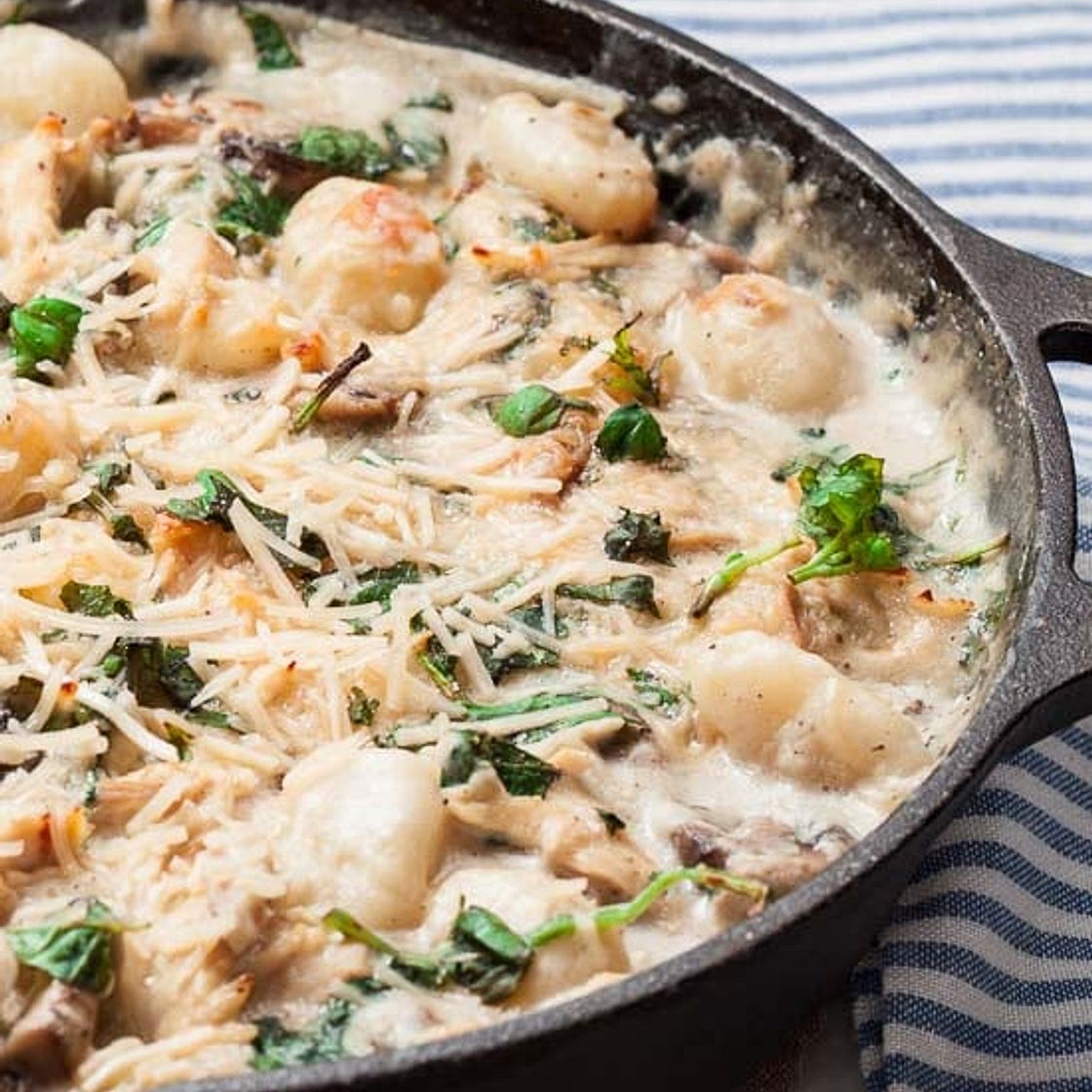 One Pot Gnocchi with Spinach and Chicken