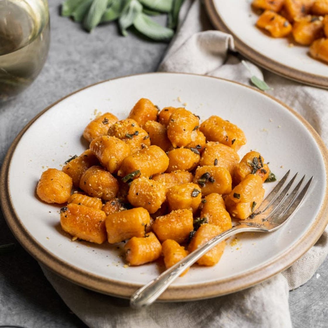 4-Ingredient Pumpkin Gnocchi with Garlic and Sage Butter Sauce