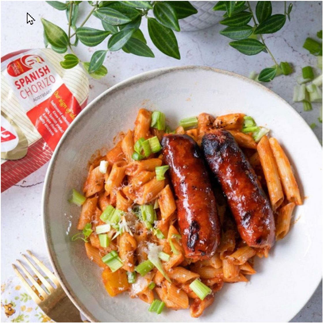 Pasta with Barbecued Spanish Chorizo