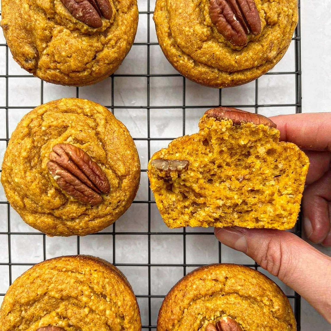 Healthy Pumpkin Pecan Muffins