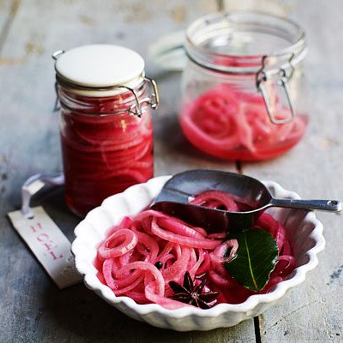 Pickled red onions