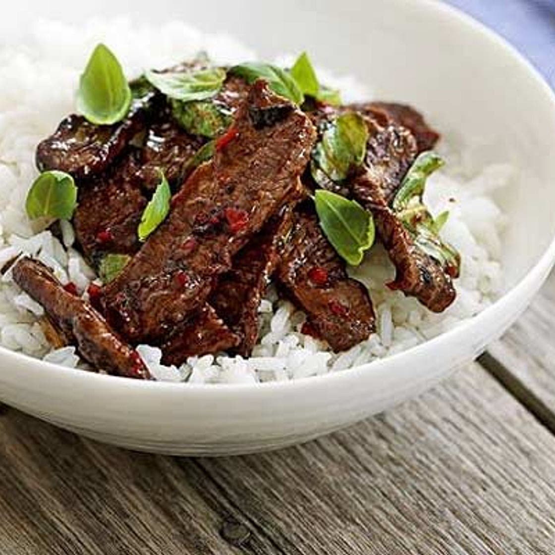Thai beef stir-fry