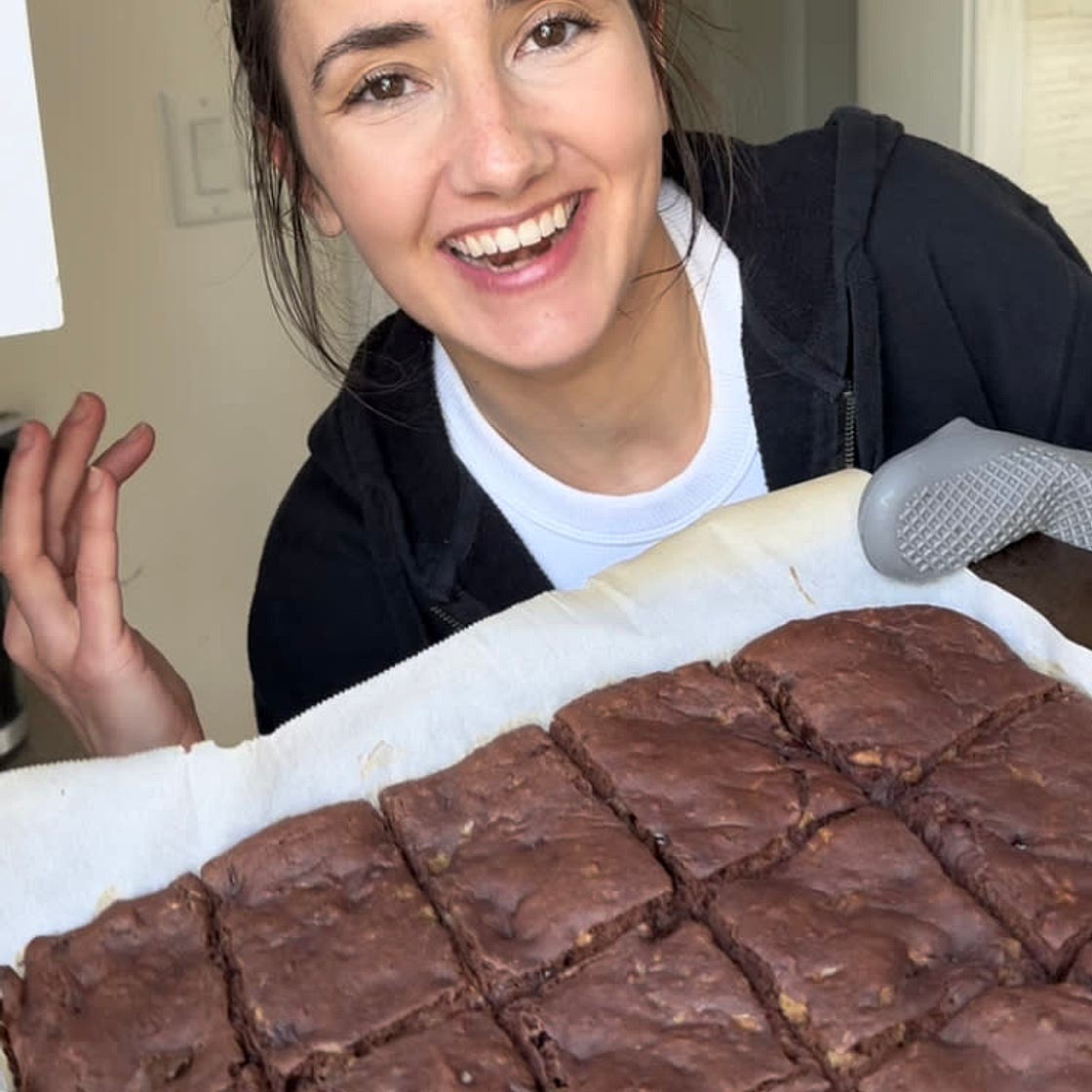 Chocolate banana Sheetpan pancakes
