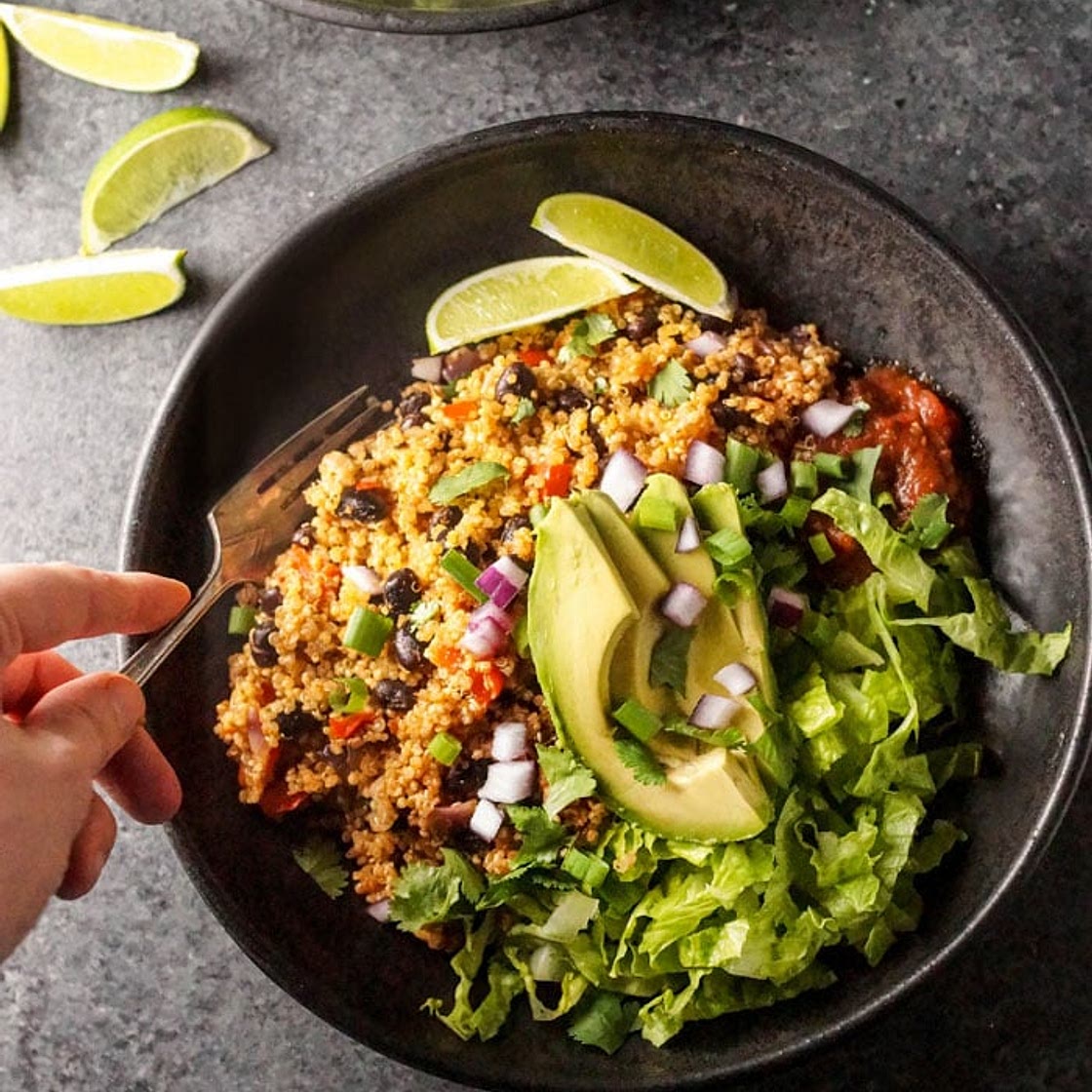 Instant Pot Quinoa Burrito Bowls (Vegan!)