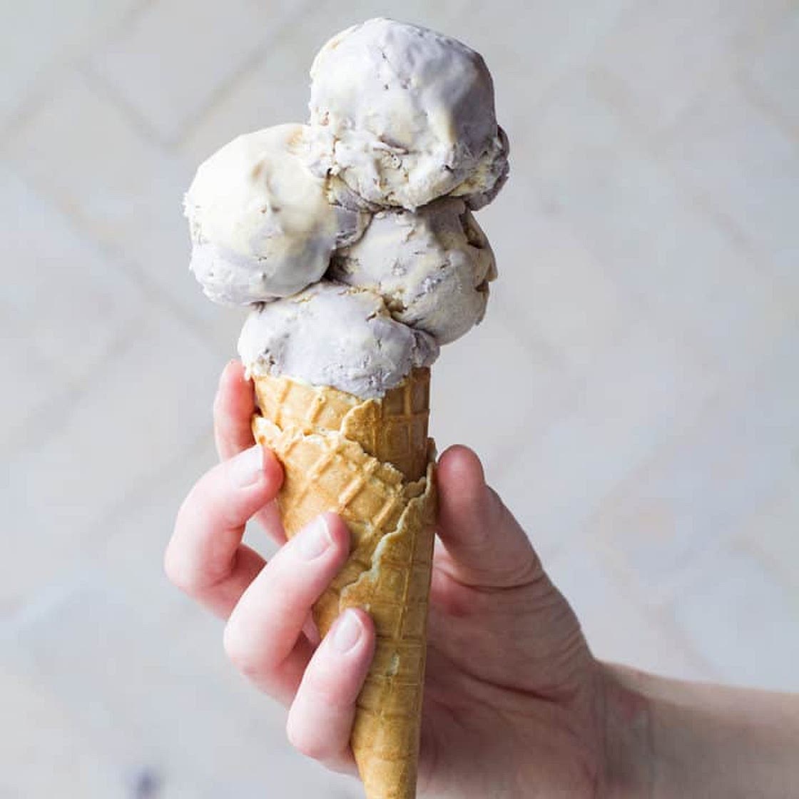 Earl Grey Ice Cream with Lavender (No-Churn)