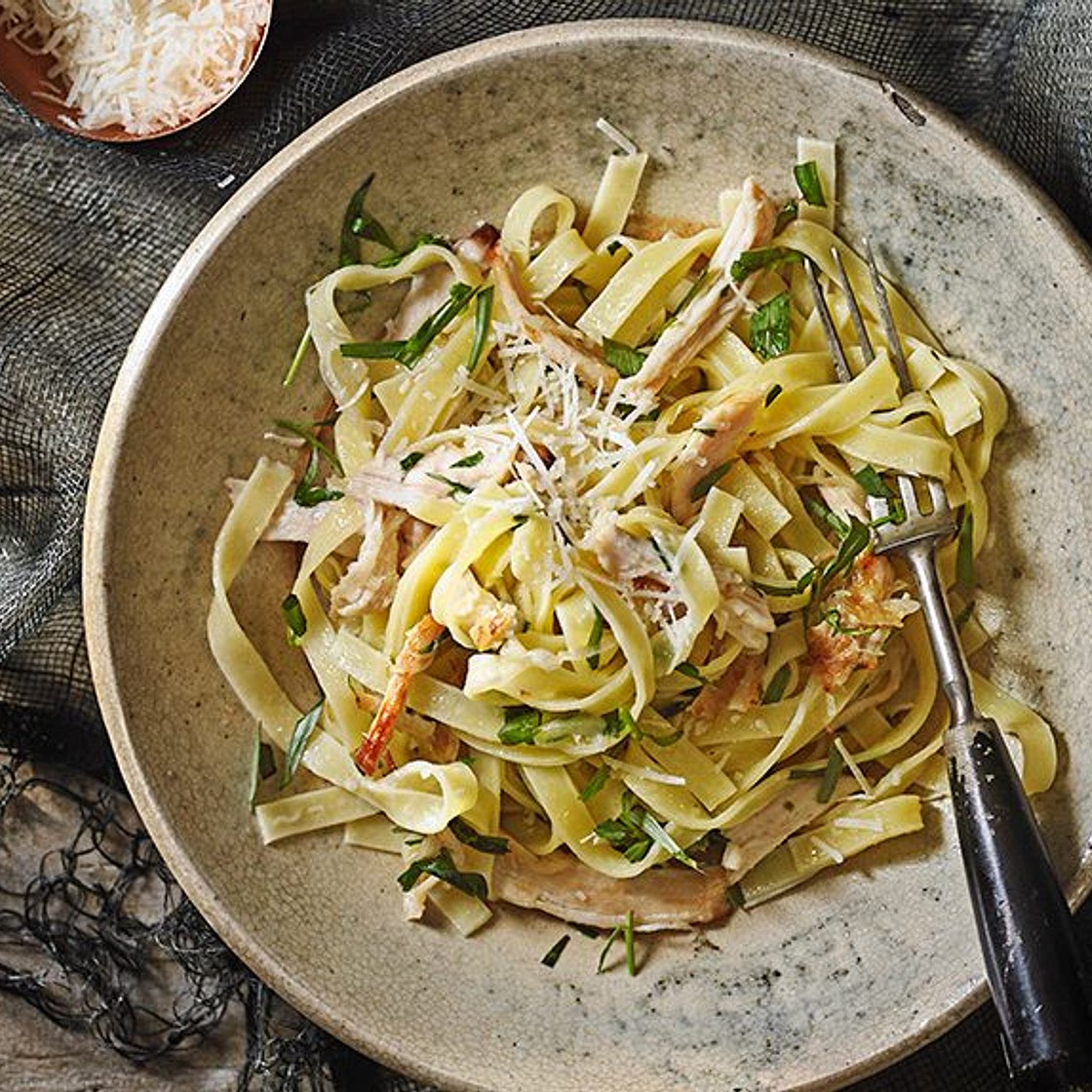 Tarragon and lemon chicken tagliatelle