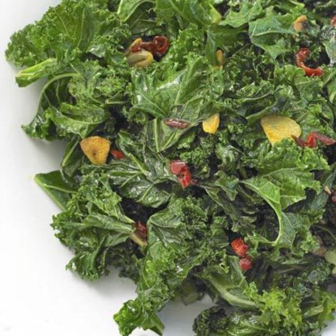 Stir-fried curly kale with chilli & garlic
