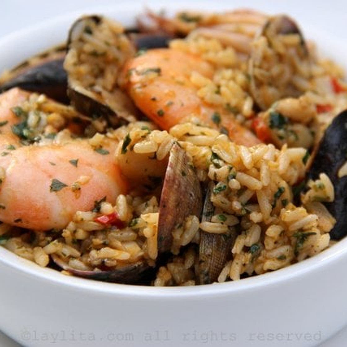 Seafood rice {Arroz marinero}
