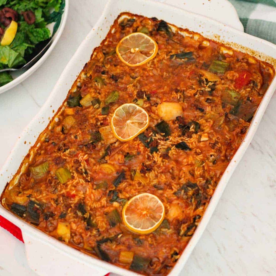 Mediterranean Leeks Casserole - Tave Me Presh