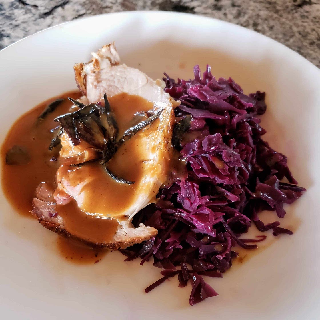 Braised red cabbage