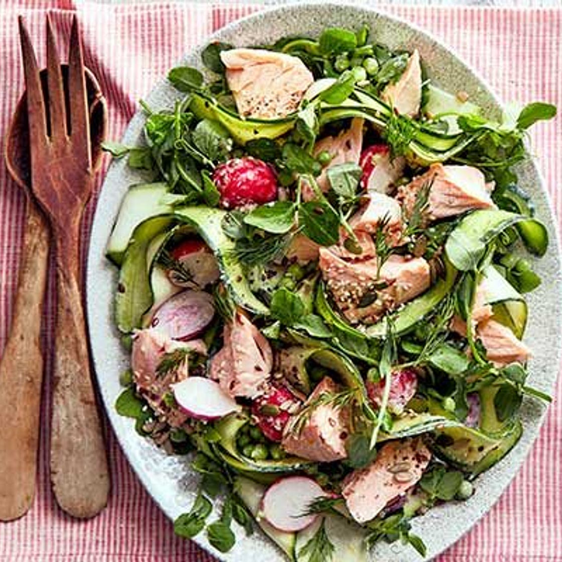 Garden salmon salad