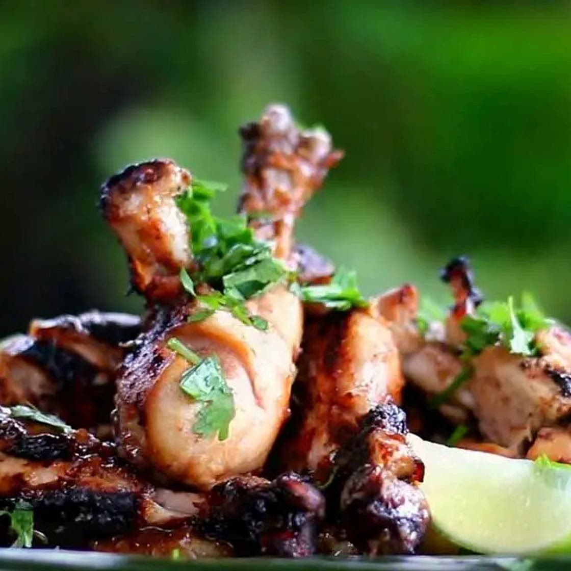 Pollo con limón y miel para freidora sin aceite