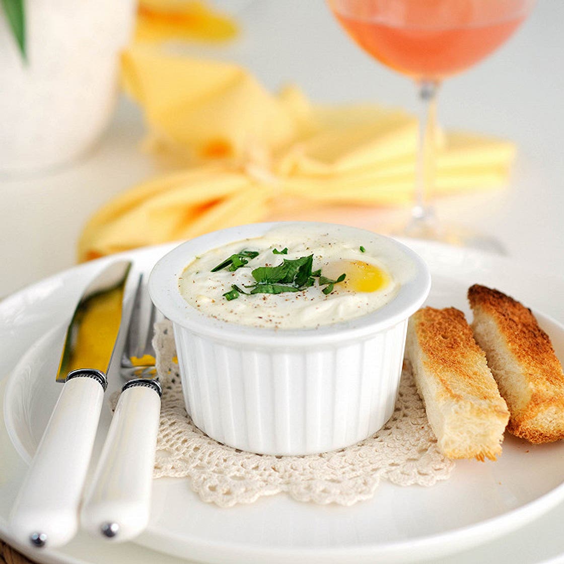 Oeuf cocotte au jambon simple