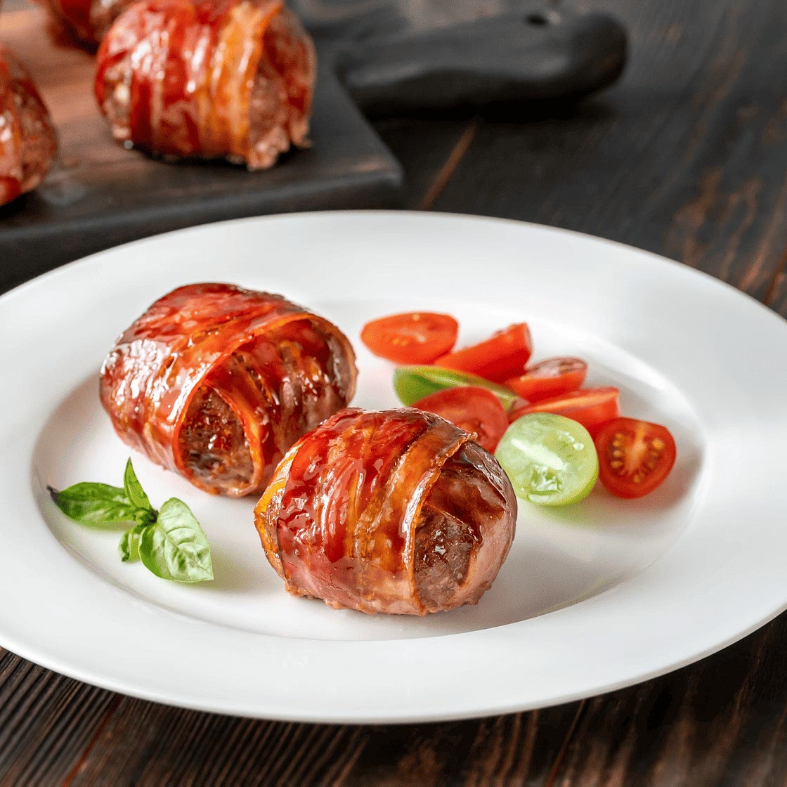 Easy Bacon Wrapped Paleo Meatballs