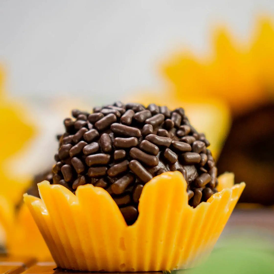 Sunflower Brigadeiro Recipe (Brazilian Fudge Balls)