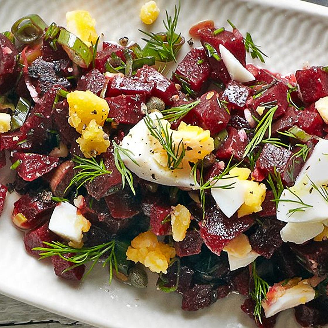 Beetroot, caper and dill salad