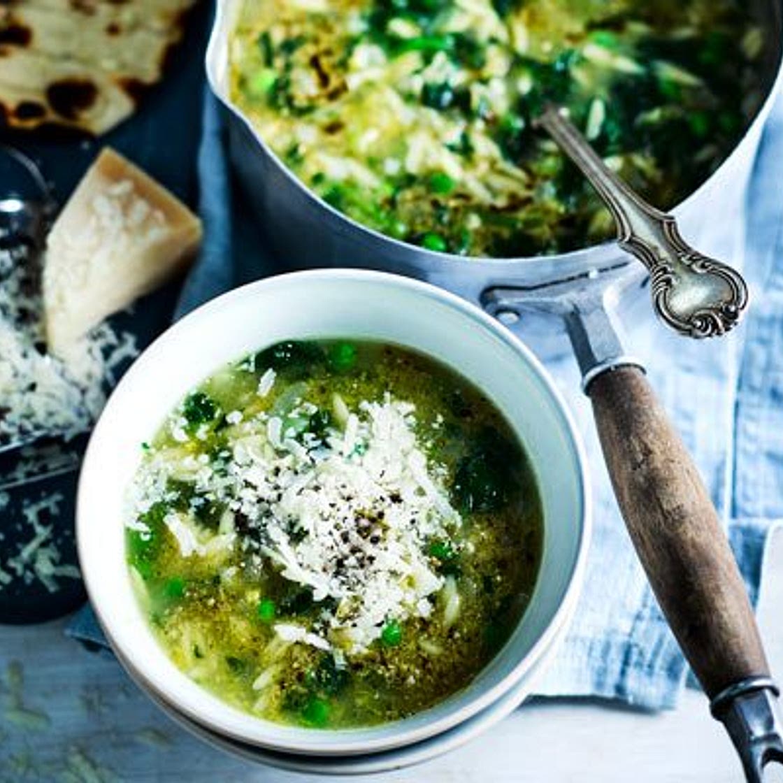 Green pesto minestrone