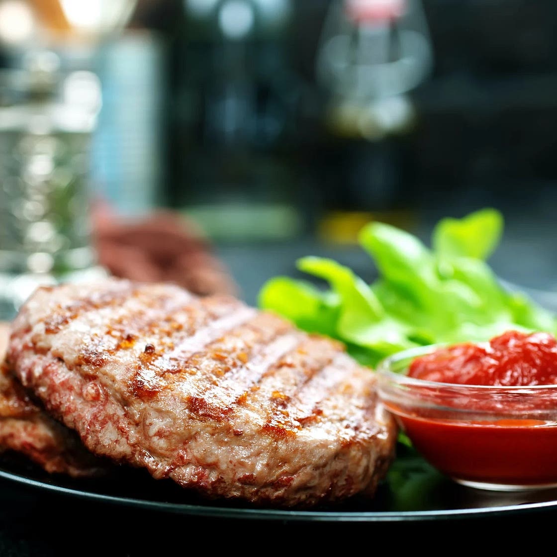 Feta Arugula Turkey Burgers