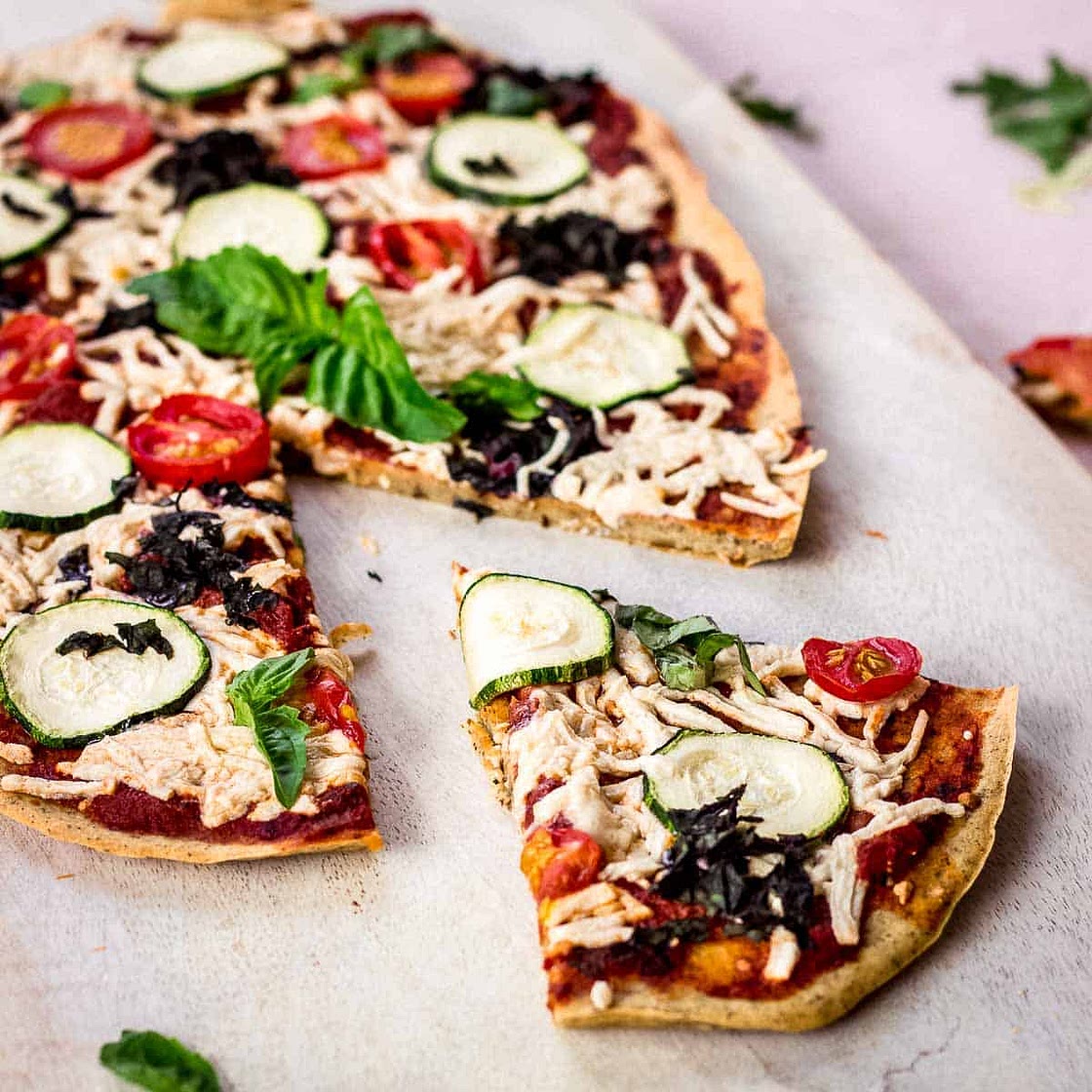 Chickpea Flour Pizza Crust (gluten-free & vegan)