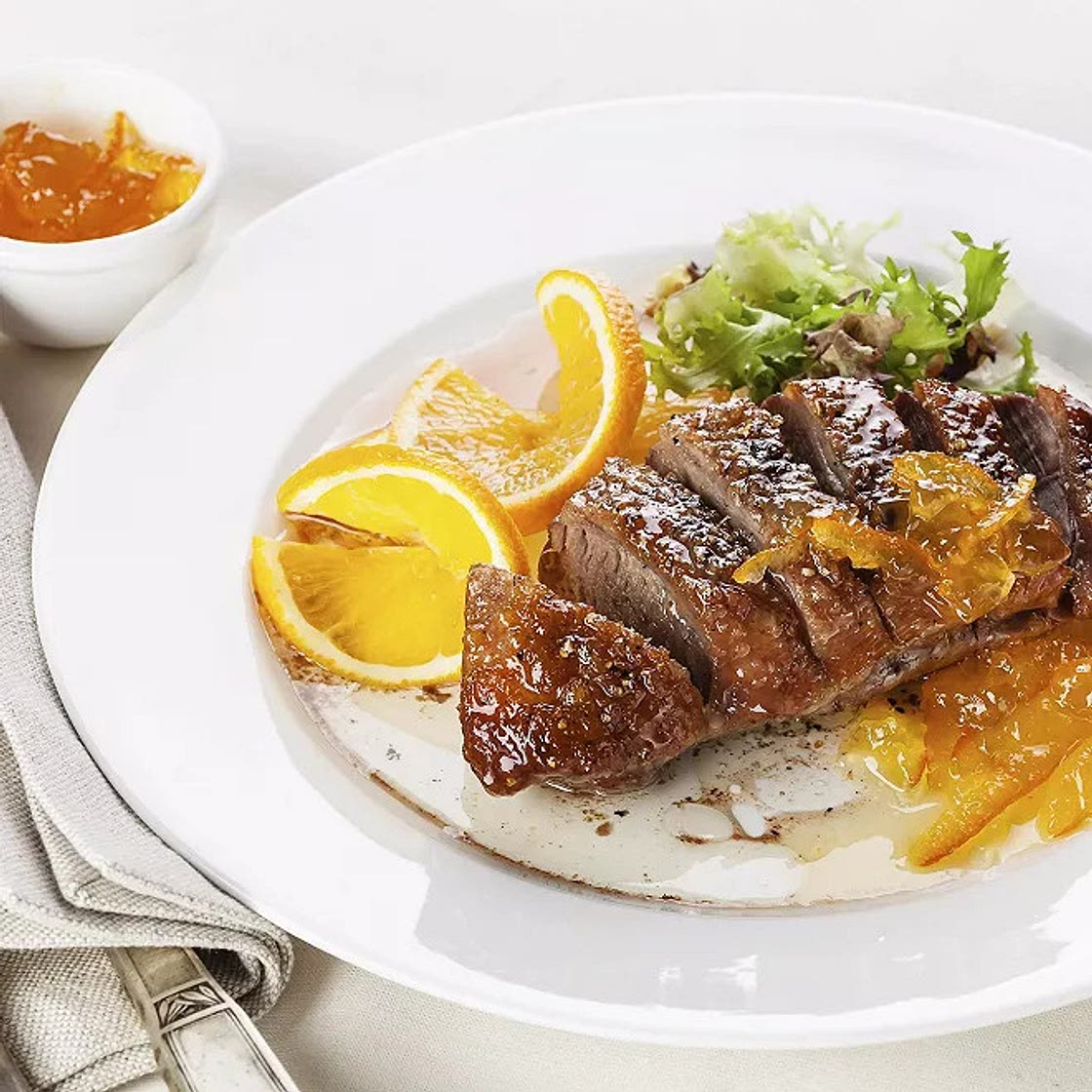 Magret de canard à l'orange