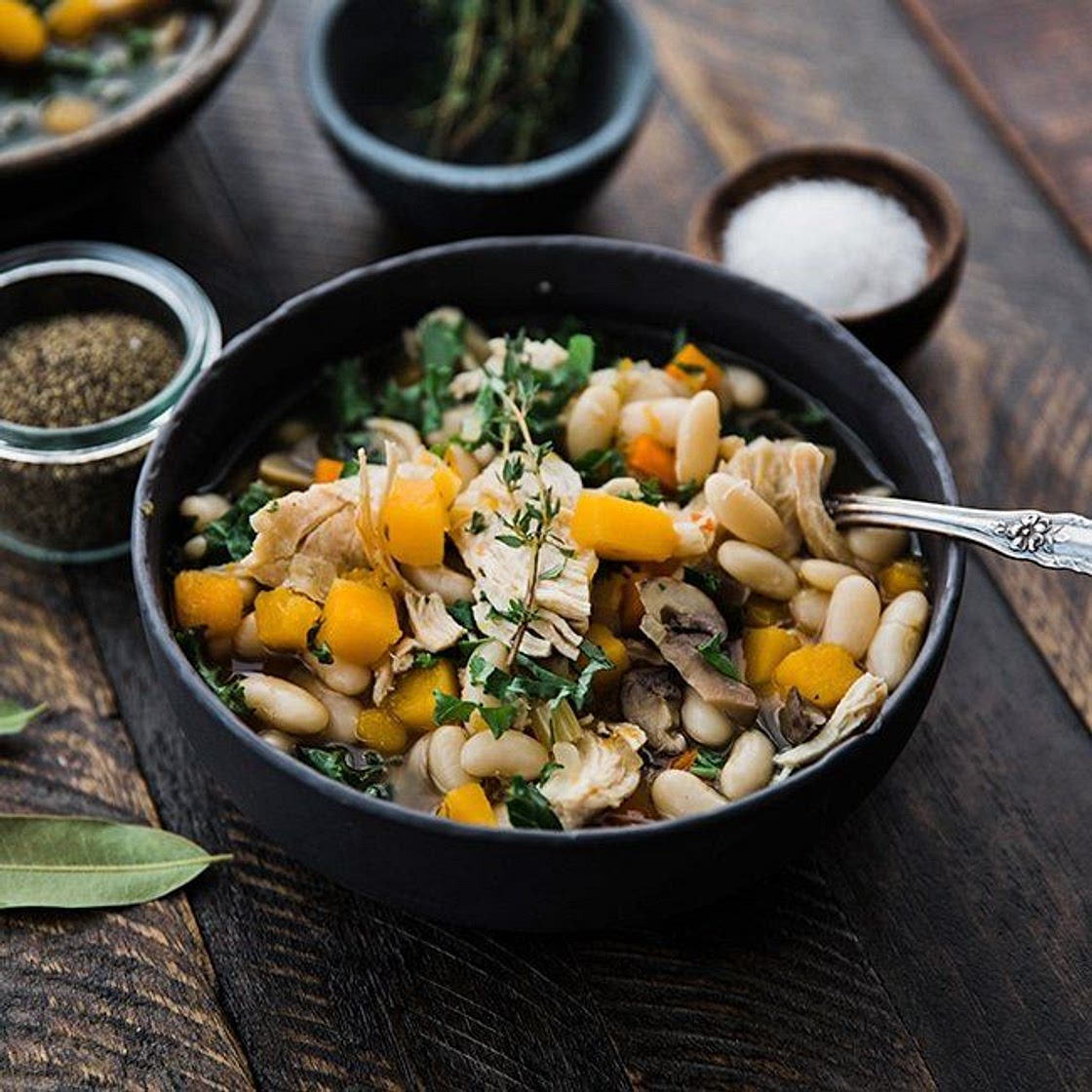 Chicken Detox Soup with Cannellini Beans and Kale
