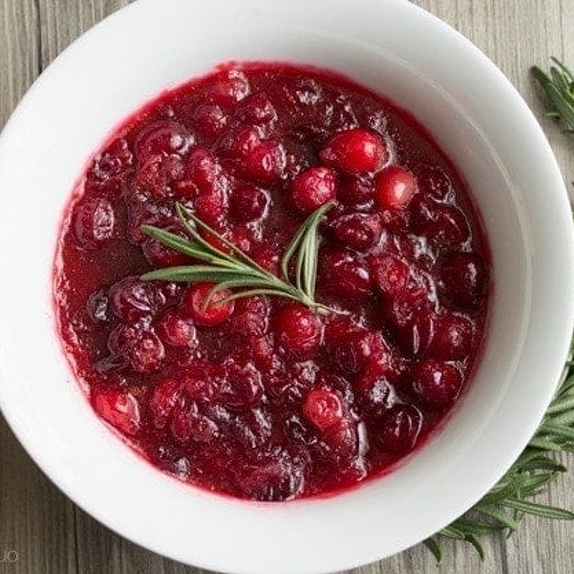 Rosemary Cranberry Sauce with Orange