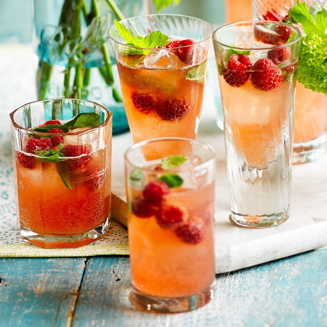 Raw raspberry shrub