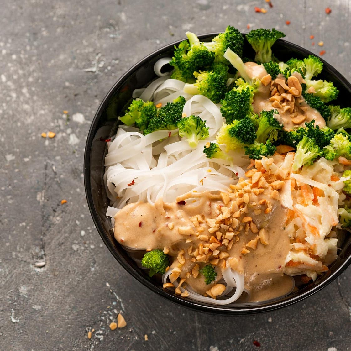 Savoury Ginger and Peanut Butter Beef Bowl