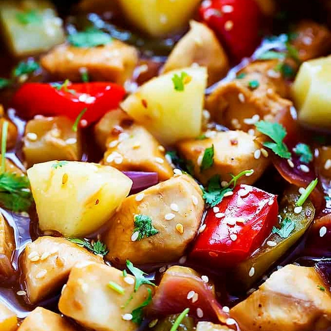 Grilled Pineapple Chicken Foil Packets